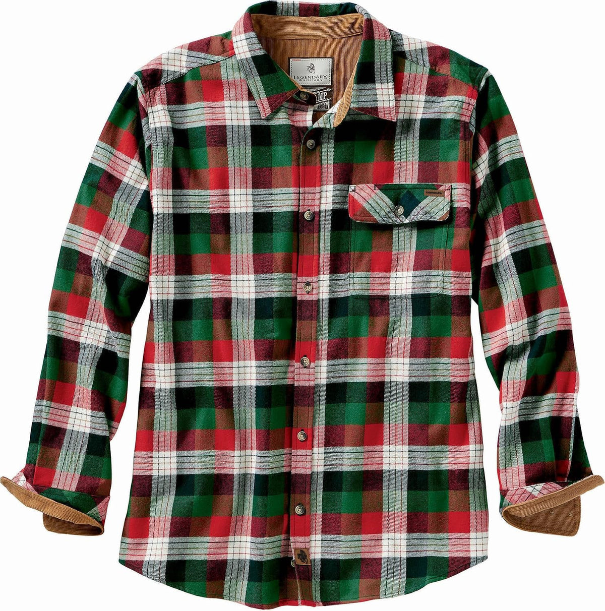 Legendary Whitetails Herren-Langarm-Flanellhemd mit Knopfleiste aus 100 % Baumwolle