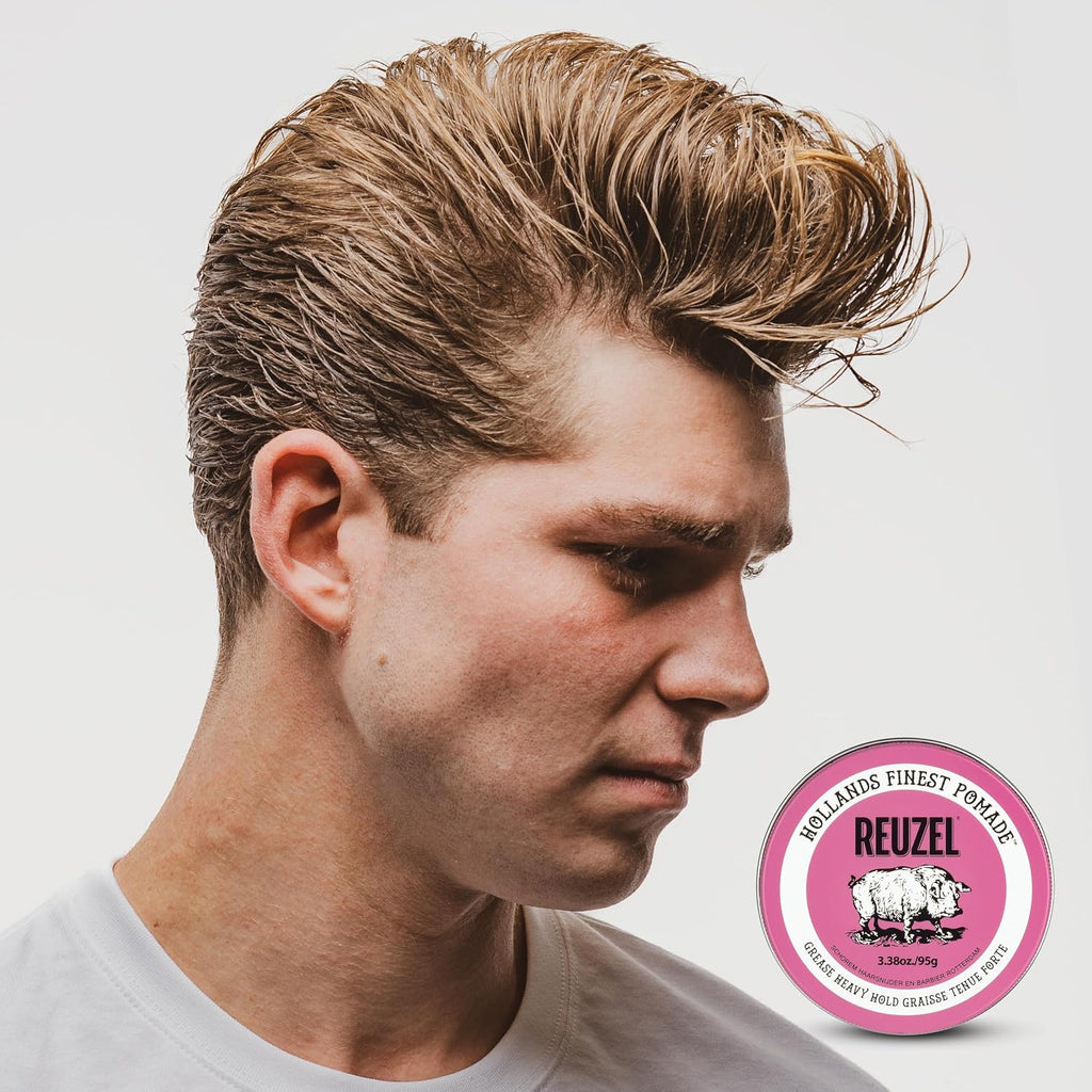 Reuzel Faserpomade, geringer Glanz, fester Halt, texturiertes, volleres Aussehen, im Laufe des Tages leicht neu frisierbar, 3,38 oz/95 g