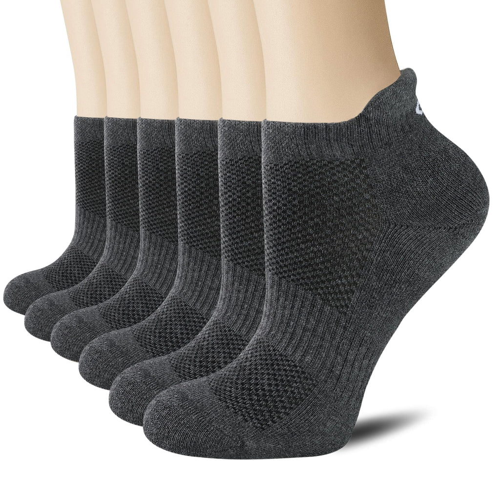 CS CELERSPORT 6 Paar kurze Sportsocken für Damen und Herren, Sneaker-Socken für Laufen und Sport mit Fersenlasche