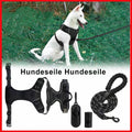 No Pull Dog Harness Adjustable Reflective Nylon Pet Vest With Poop Bag Dispenser Set