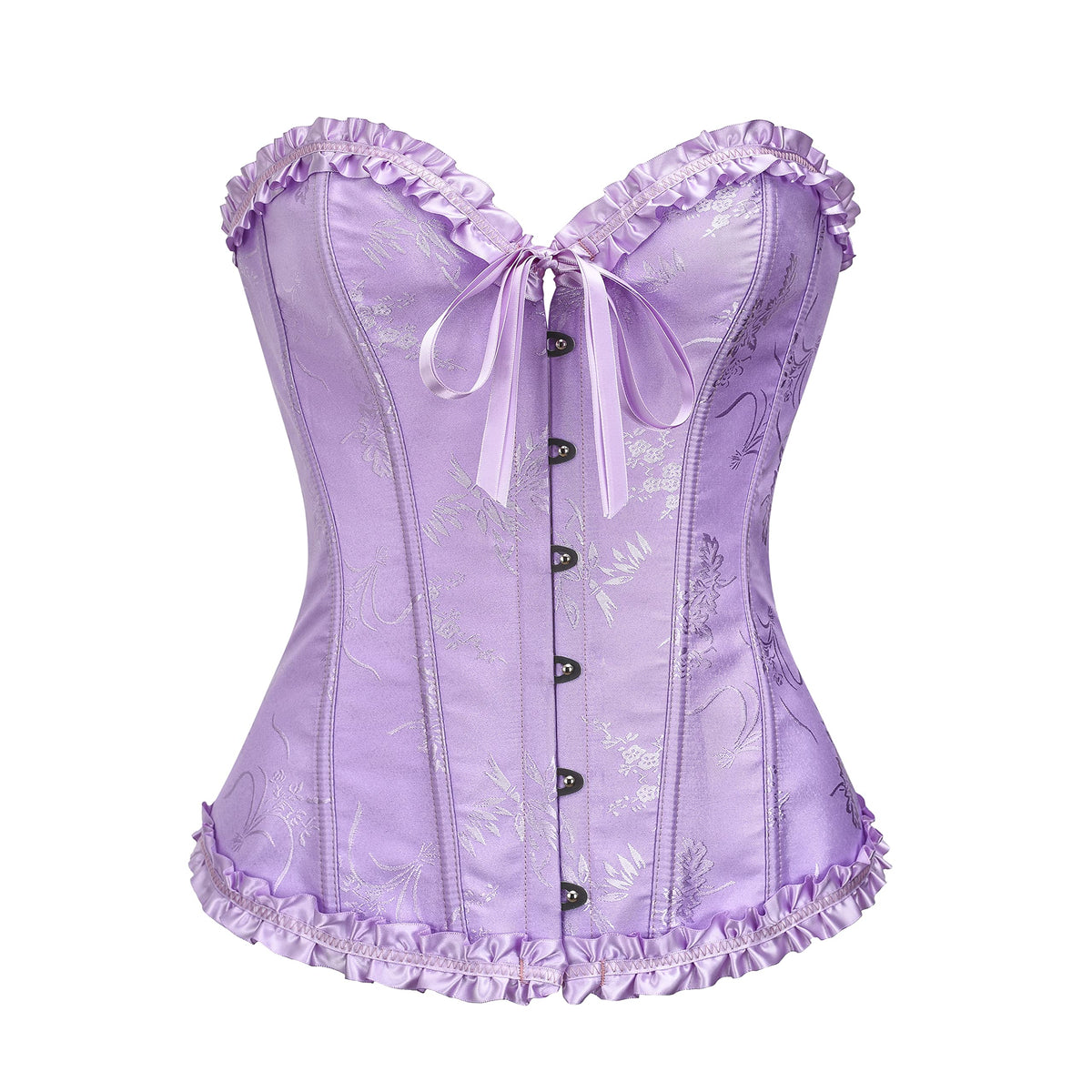 Bustier Corset Top for Women | Overbust Lace Up Waist Cincher Shapewear Lingerie