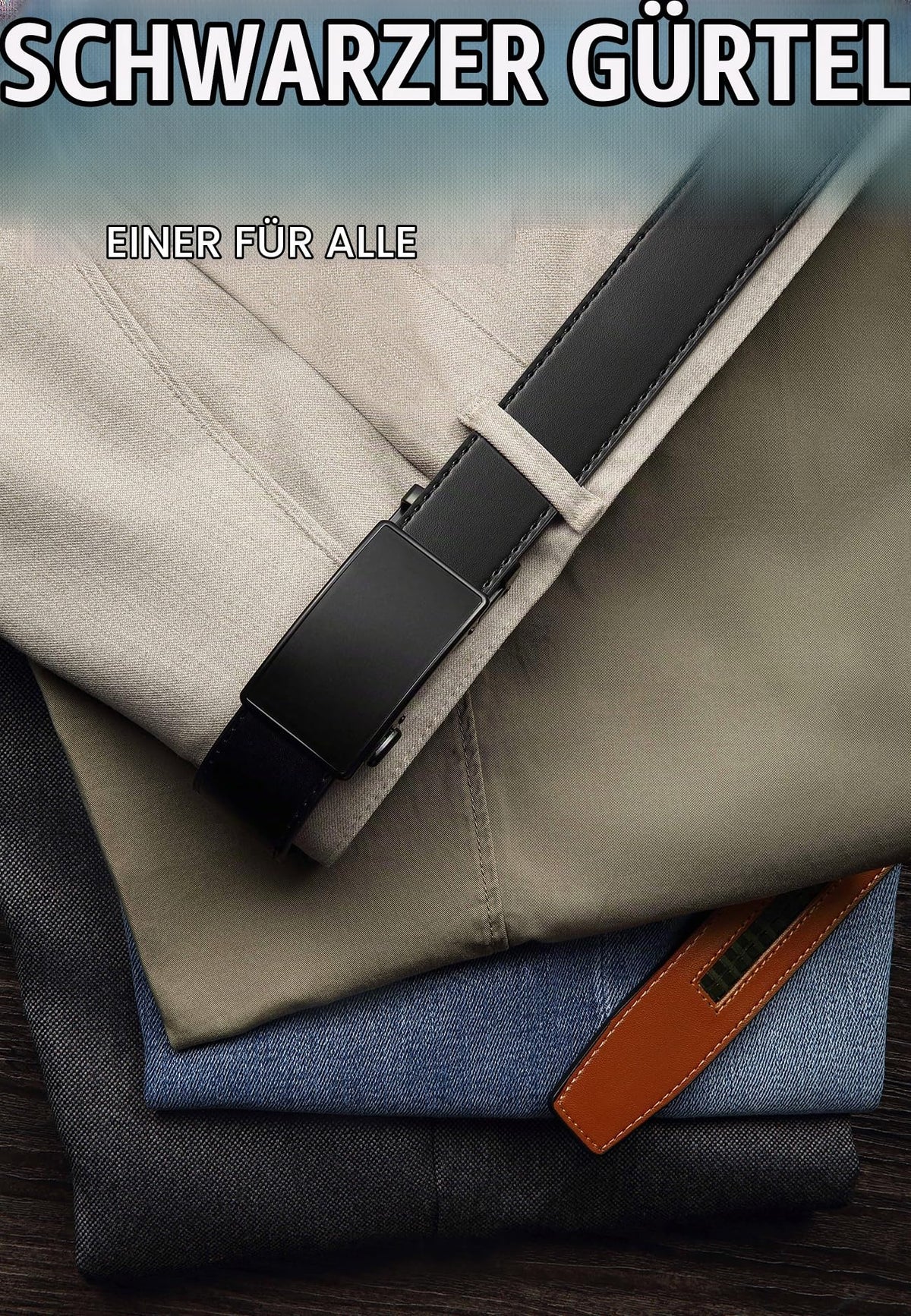 CHAOREN Gürtel Herren, Automatik Ledergürtel Herren 35mm ohne Löcher