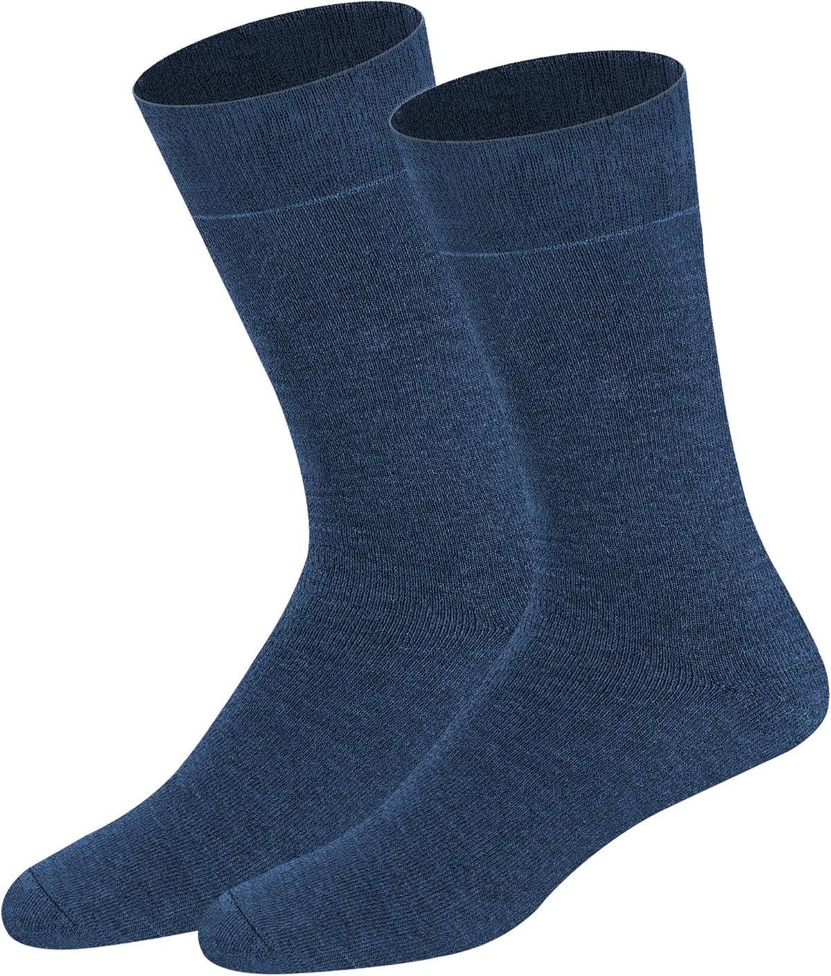 SOXCO Lot de 12 paires de chaussettes homme | Chaussettes habillées mi-mollet riches en coton | Tissu respirant idéales pour le travail et le quotidien | Noir, Blanc, Gris, Bleu Marine