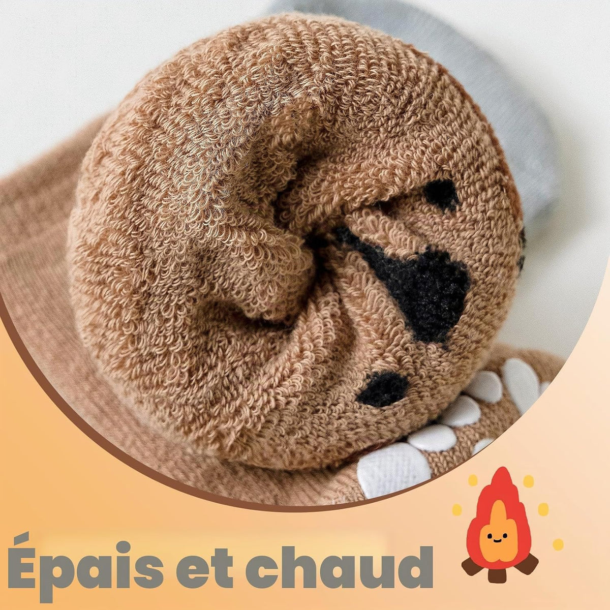 SockWaddles Chaussettes de bébé, 5 paires de chaussettes antidérapantes ABS respirantes pour enfants, chaussettes de bébé en coton, garçons et filles avec des animaux et des licornes