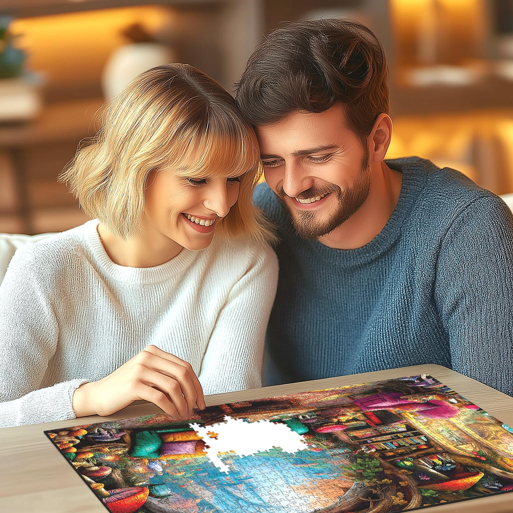 Blueforest Halloween 1000 Piece Jigsaw Puzzle for Adults - Spooky Ghosts, Skeletons, Pumpkins, Witch & Haunted House Puzzle, Challenging Fun Adult Puzzles for Relaxation, Decor & Gifts