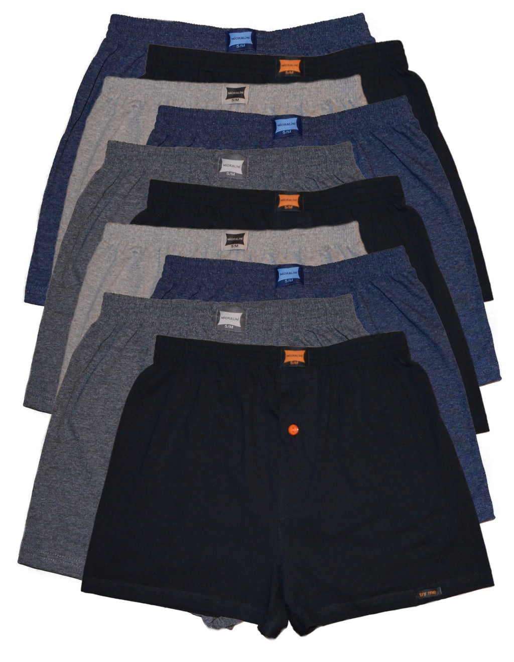MioRalini Herren Lockere Weiche Boxershort Klassisch 10er Set
