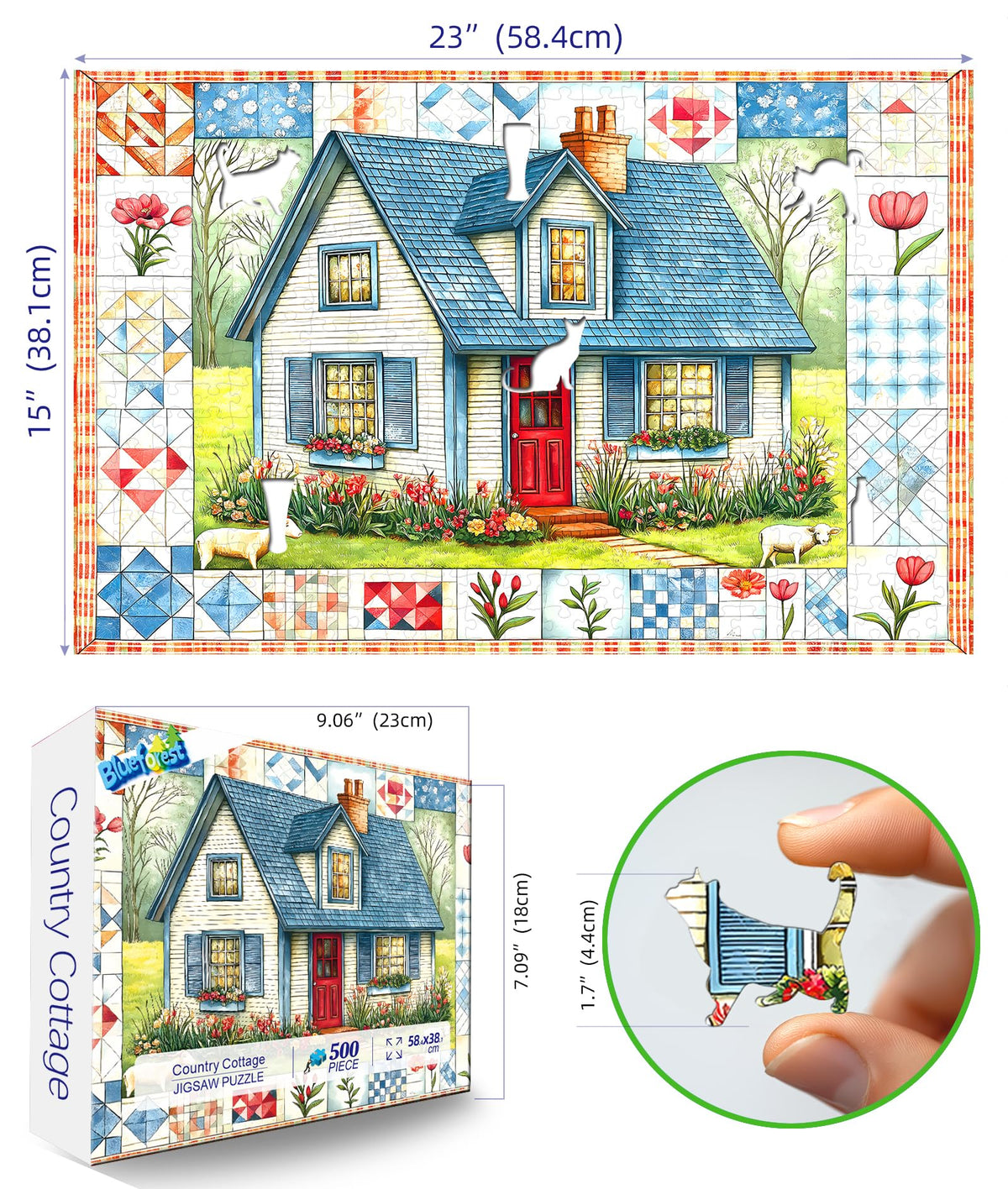 Blueforest Halloween 1000 Piece Jigsaw Puzzle for Adults - Spooky Ghosts, Skeletons, Pumpkins, Witch & Haunted House Puzzle, Challenging Fun Adult Puzzles for Relaxation, Decor & Gifts