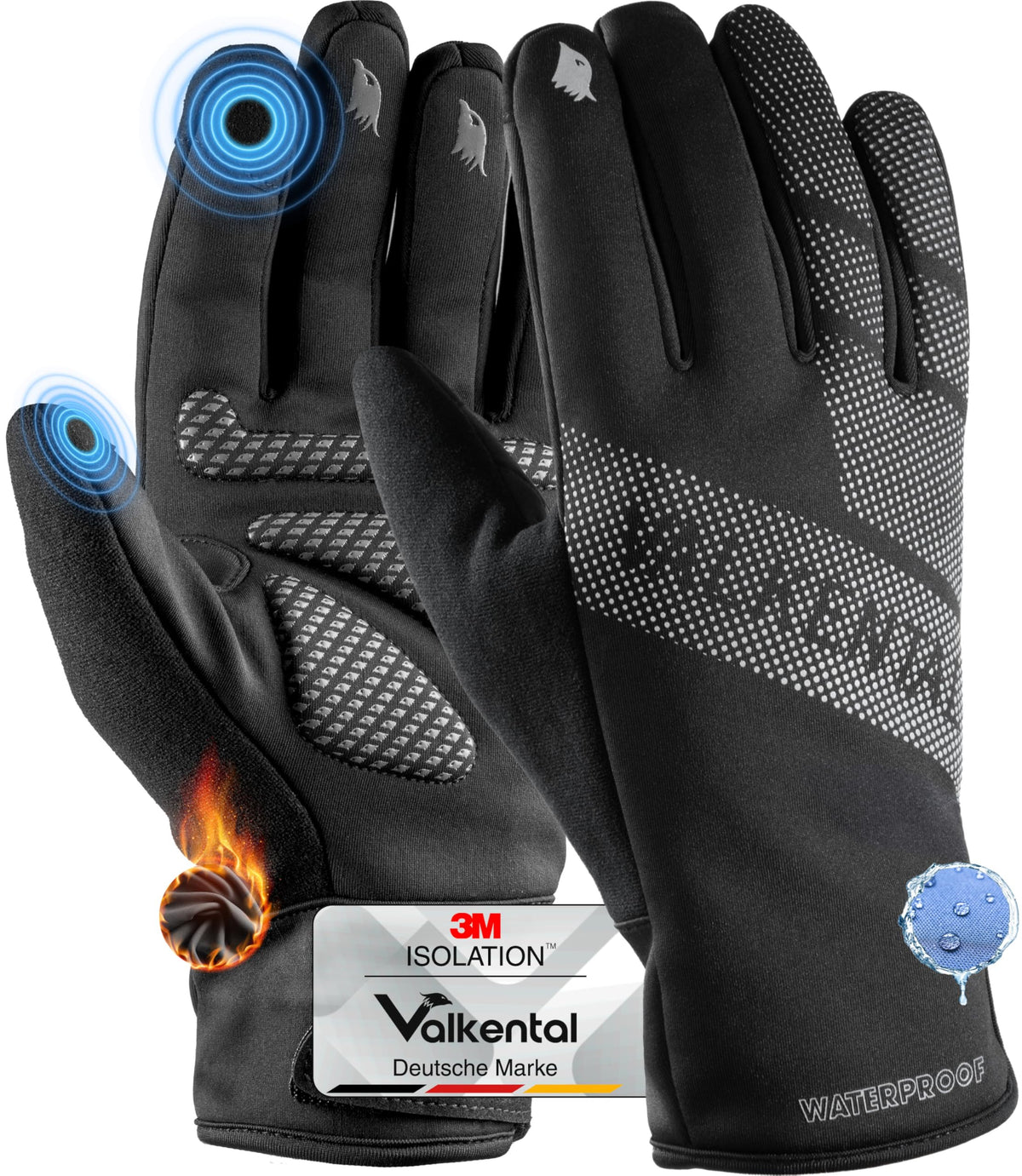Valkental wasserdichte Fahrradhandschuhe GloRider, Unisex