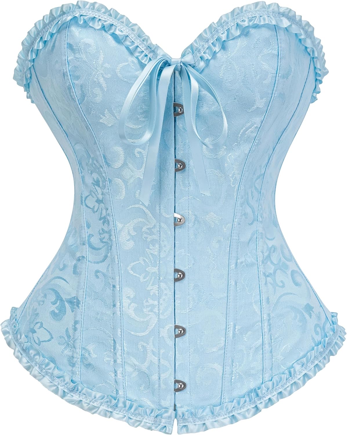 Bustier Corset Top for Women | Overbust Lace Up Waist Cincher Shapewear Lingerie