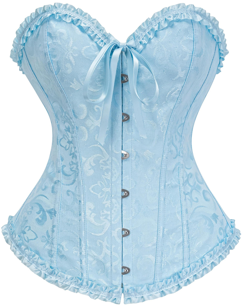 Bustier Corset Top for Women | Overbust Lace Up Waist Cincher Shapewear Lingerie