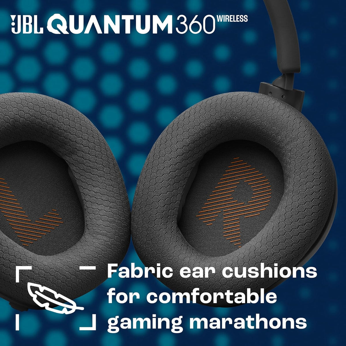 JBL Quantum 360 Kabellose Over-Ear Gaming-Kopfhörer, Schwarz