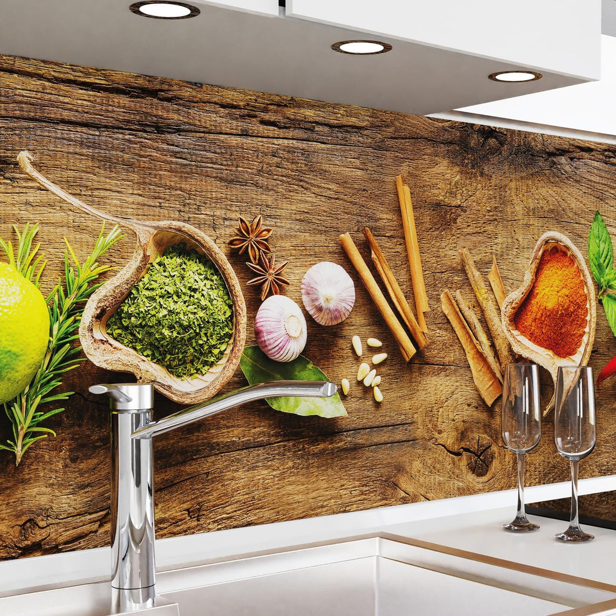 danario Küchenrückwand selbstklebend - Spritzschutz Folie Küche - Matt