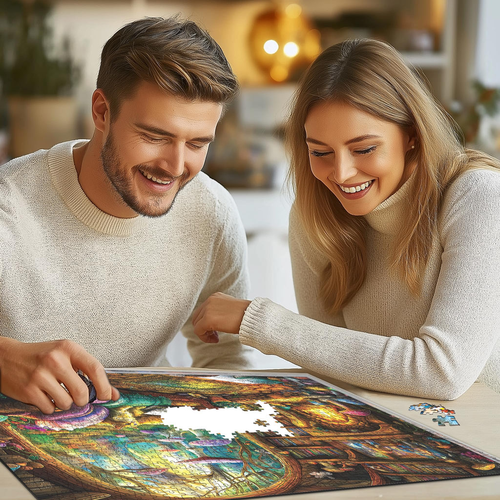Blueforest Halloween 1000 Piece Jigsaw Puzzle for Adults - Spooky Ghosts, Skeletons, Pumpkins, Witch & Haunted House Puzzle, Challenging Fun Adult Puzzles for Relaxation, Decor & Gifts