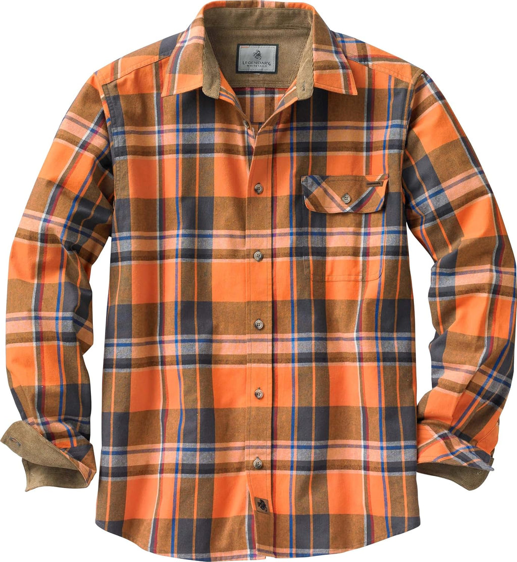 Legendary Whitetails Herren-Langarm-Flanellhemd mit Knopfleiste aus 100 % Baumwolle