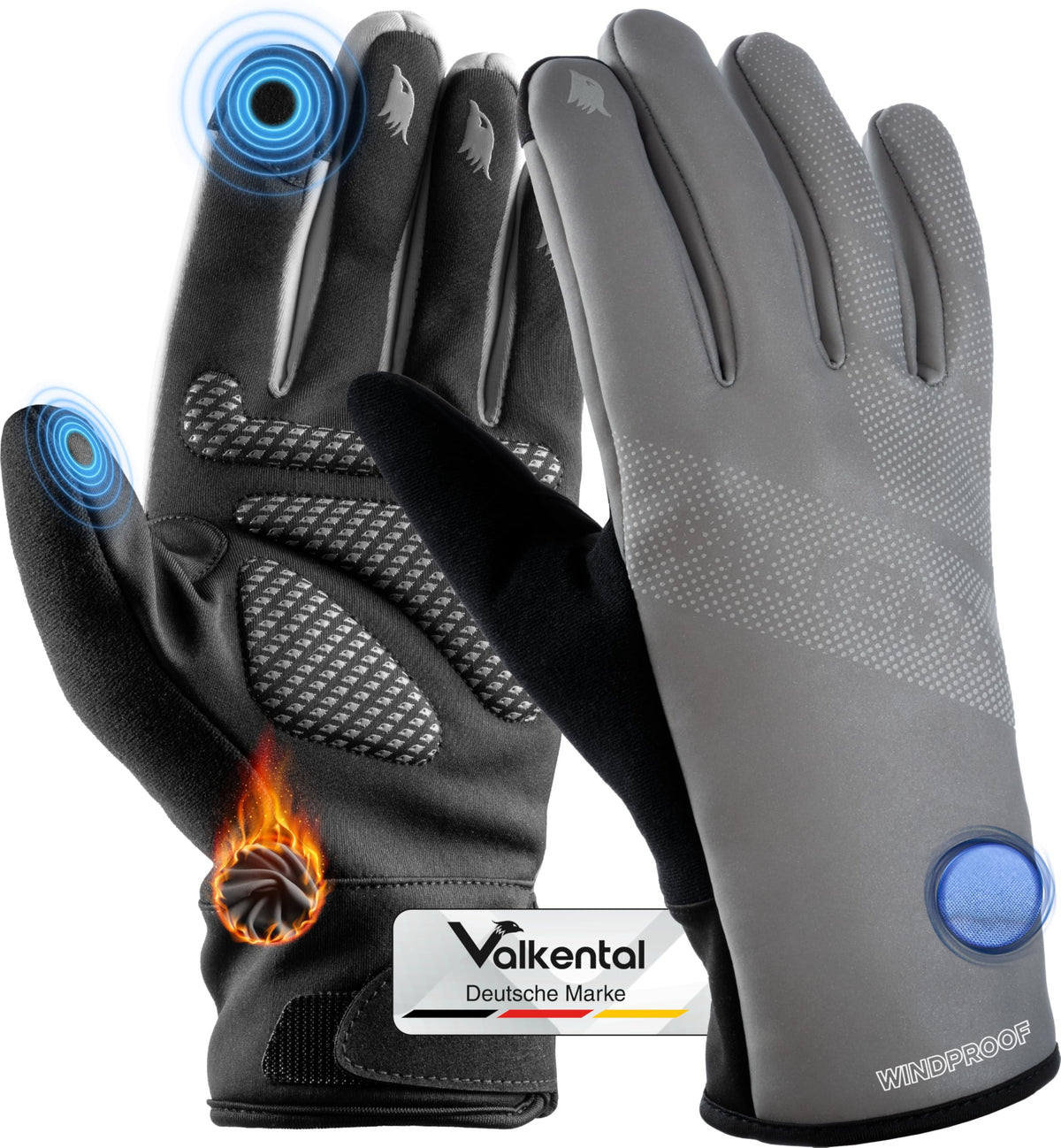 Valkental wasserdichte Fahrradhandschuhe GloRider, Unisex