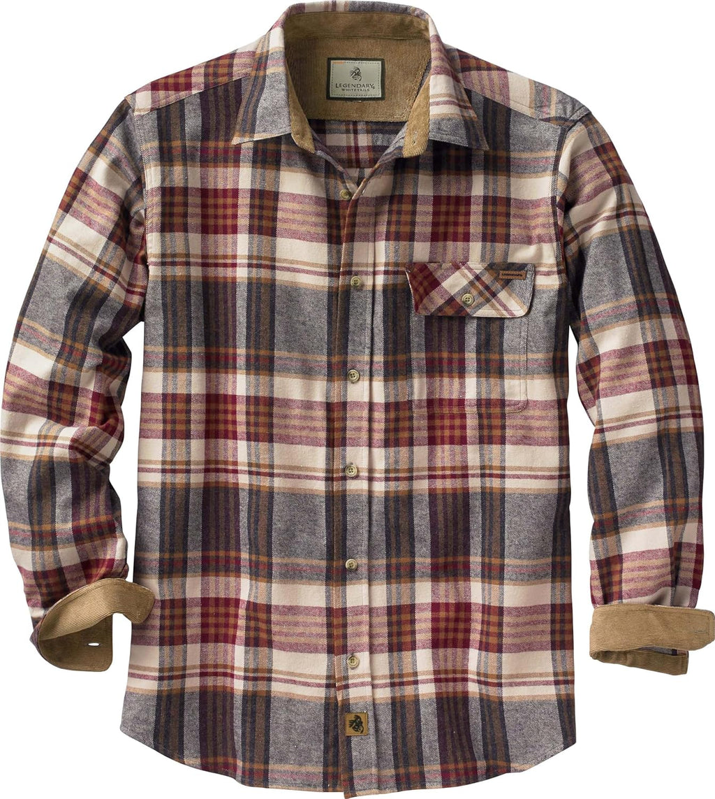 Legendary Whitetails Herren-Langarm-Flanellhemd mit Knopfleiste aus 100 % Baumwolle