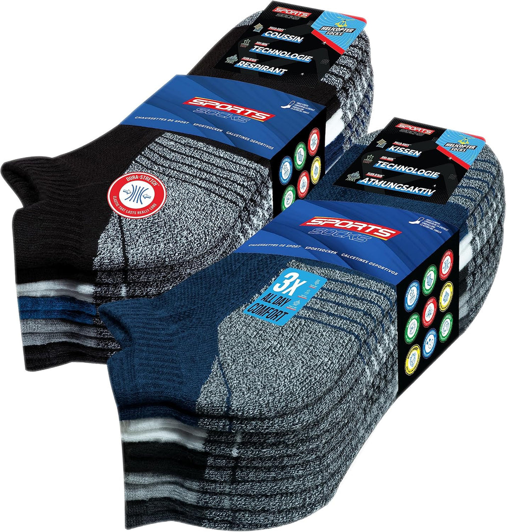 SOXCO Chaussettes Homme Femme Sport Socquettes Basses Courtes - Lot de 10 Paires