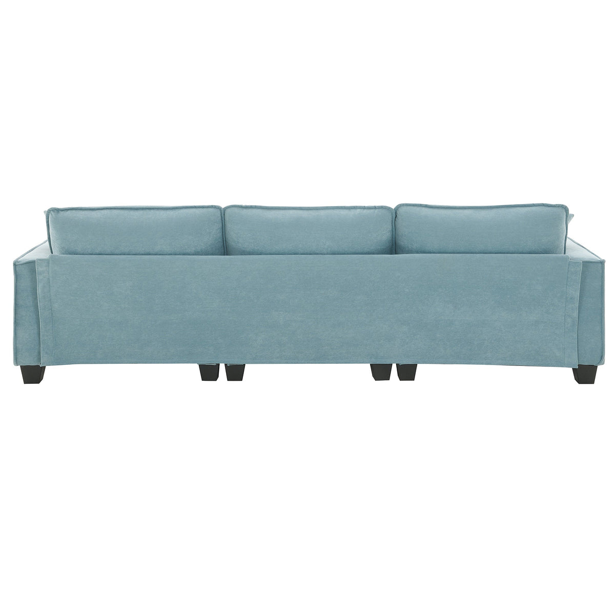 100*59" Modern Convertible Sectional Sofa,L-Shaped Reversible Couch Set With Free Pillows,4 Seat Suede Velvet Sleeper So