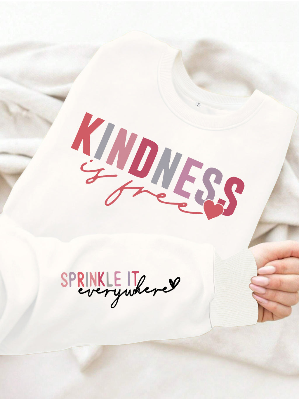 Loose velvet sweatshirt
