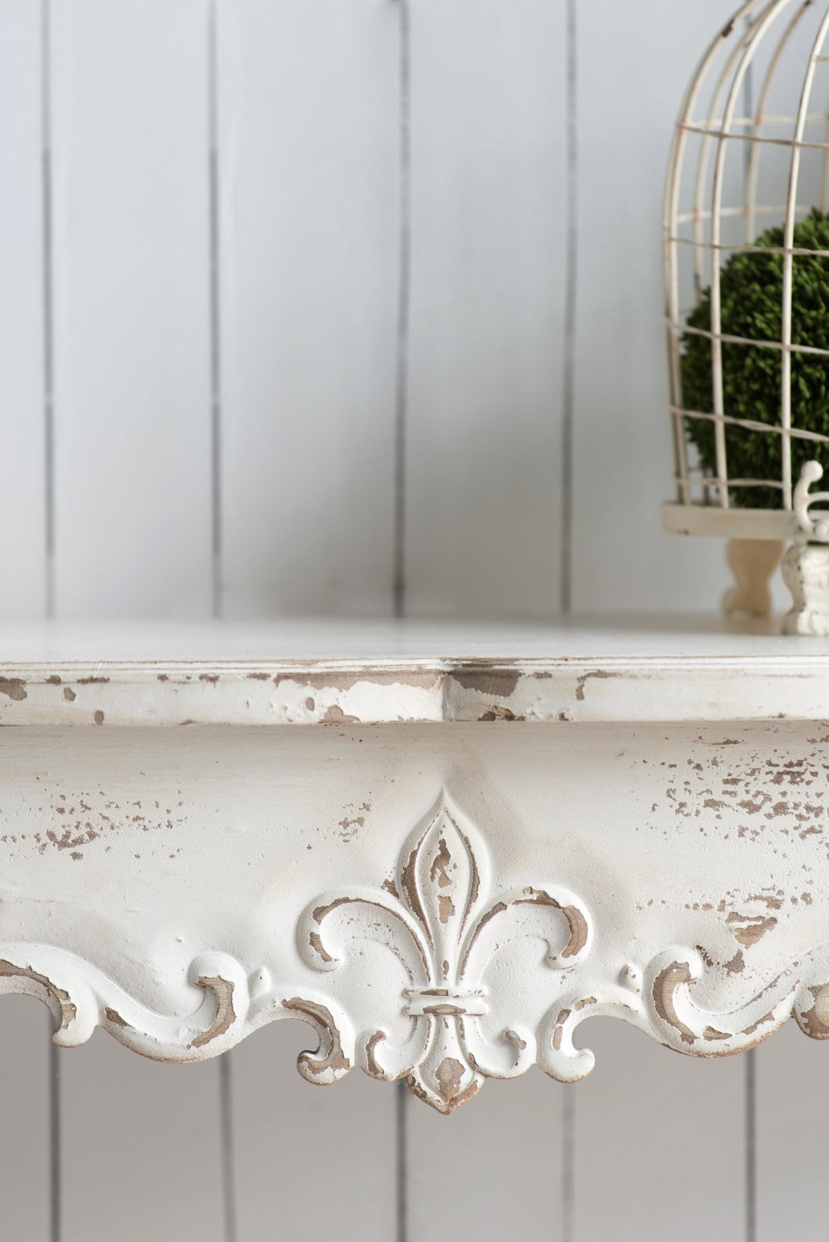 46" X 16.5" X 30" Slimline Whitewash Console Table, for Hallway Living Room Bedroom