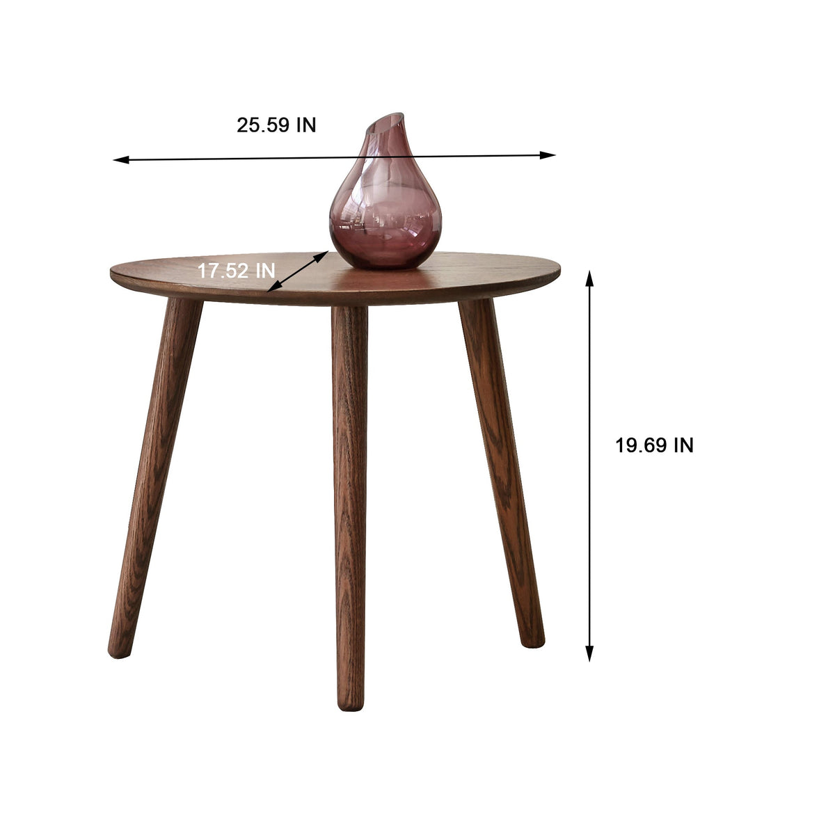 (SINGLE) Center Table Low Table 100% Solid Oak Wood Top Plate Desk Pebble Shaped Natural Wooden Coffee Table Width 50 X