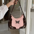 Butterfly Color-Block Biker Underarm Shoulder Crossbody Bag For Women