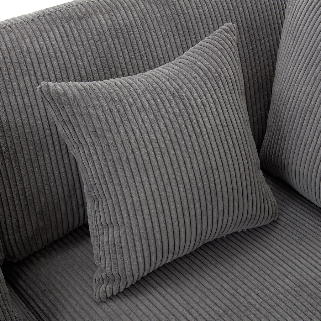 105'' 3 Seater Sofa With Removable Back Cushions and 5 Pillows , for Living Room, Apartment, Spacious Space