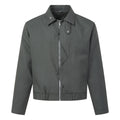 Men's Deconstructed Workwear Jacket with Asymmetric Diagonal Placket