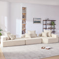 Sofá seccional modular de gran tamaño, lujoso conjunto de sofá de suelo de bouclé, sofá cama convertible, espacioso sofá cama relleno de espuma