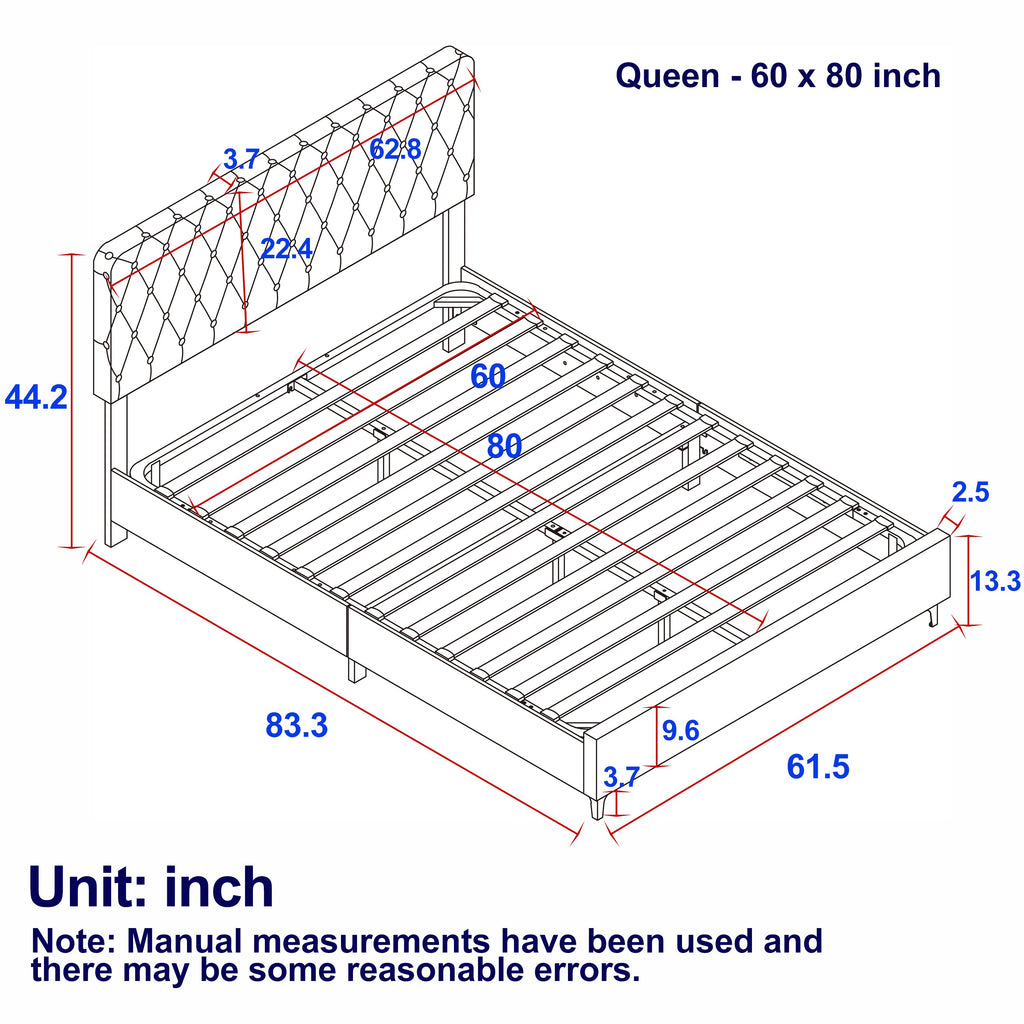 Queen Platform Bed Frame With Pneumatic Hydraulic Function, Velvet Upholstered Bed With Deep Tufted Buttons, Lift Up Sto