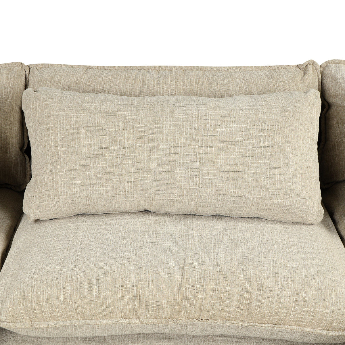 128" Sectional Sofa Cloud Sofa Chenille Upholstered Sofa  Couch With Movable Ottoman, Comfortable Seat Cushions, Chargin