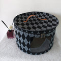 Large Circular Foldable Felt Hat Storage Box with Zipper – Dustproof Travel Cap Organizer
