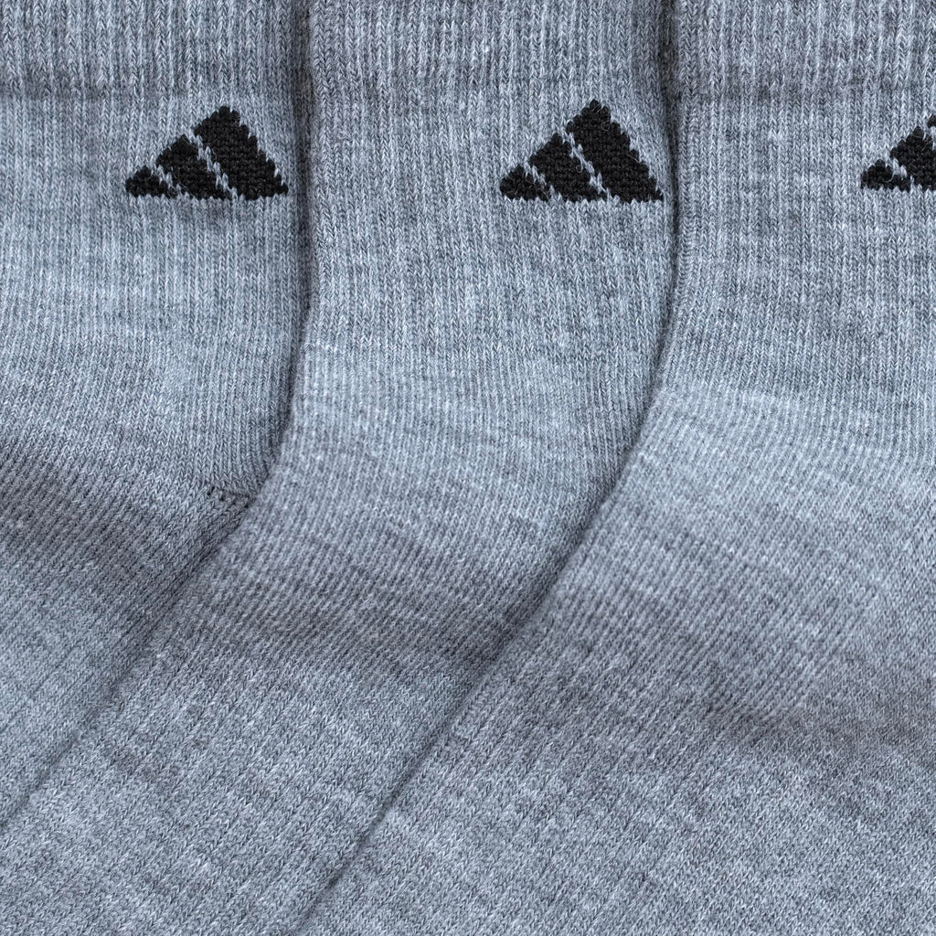 adidas Men's Athletic Cushioned Quarter Ankle Socks 6 Pairs