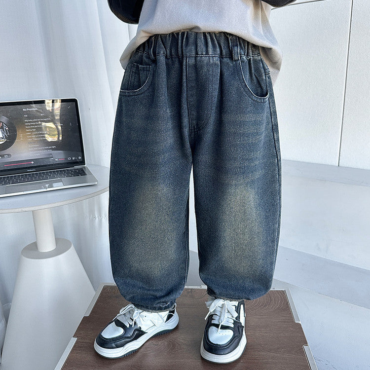 Lediga jeans med raka ben för pojkar