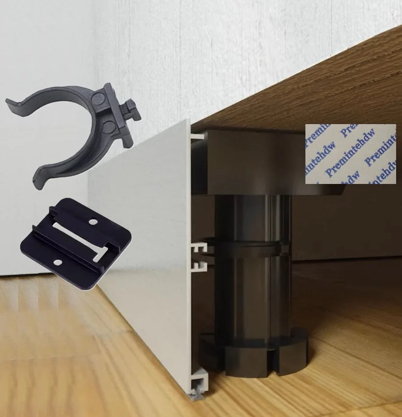 50 piezas de clips de zócalo para cocina, para conectar al pie del mueble