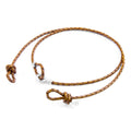 Light Brown Blake Silver and Braided Leather Eyewear Strap