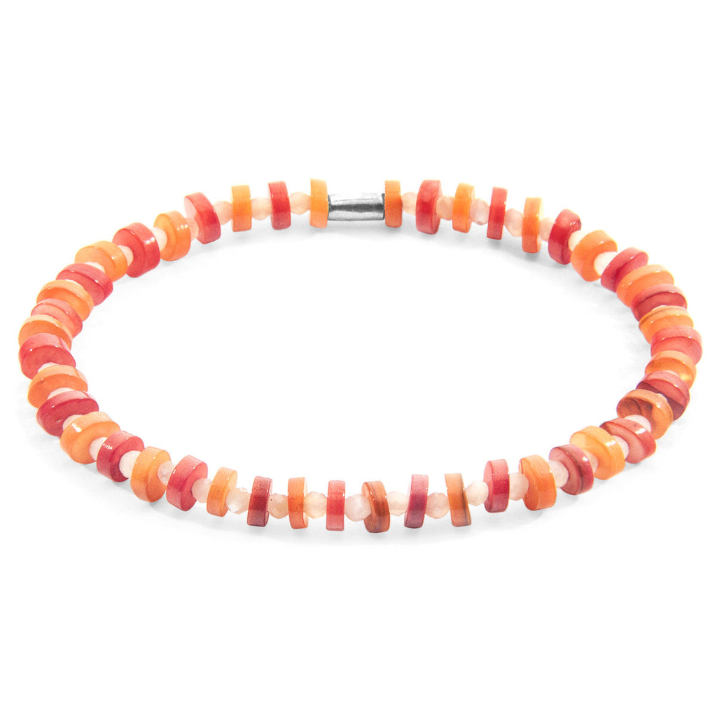 Pulsera FINA de plata Orange Alice y concha de agua dulce