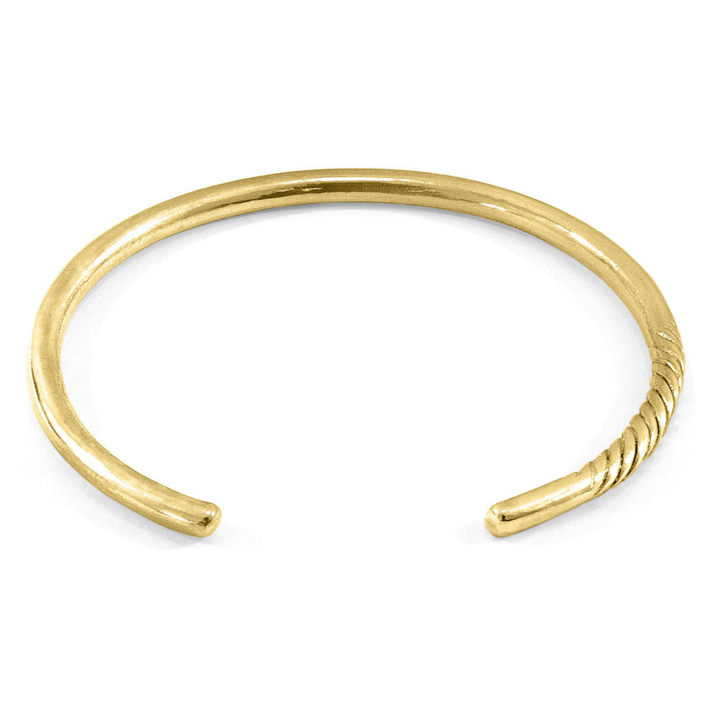 Byron Quarter Rope Wayfarer 9ct Yellow Gold Bangle