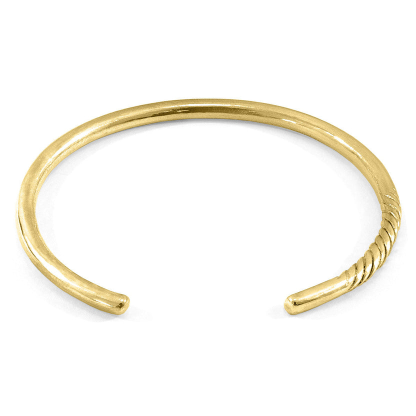 Byron Quarter Rope Wayfarer 9ct Yellow Gold Bangle