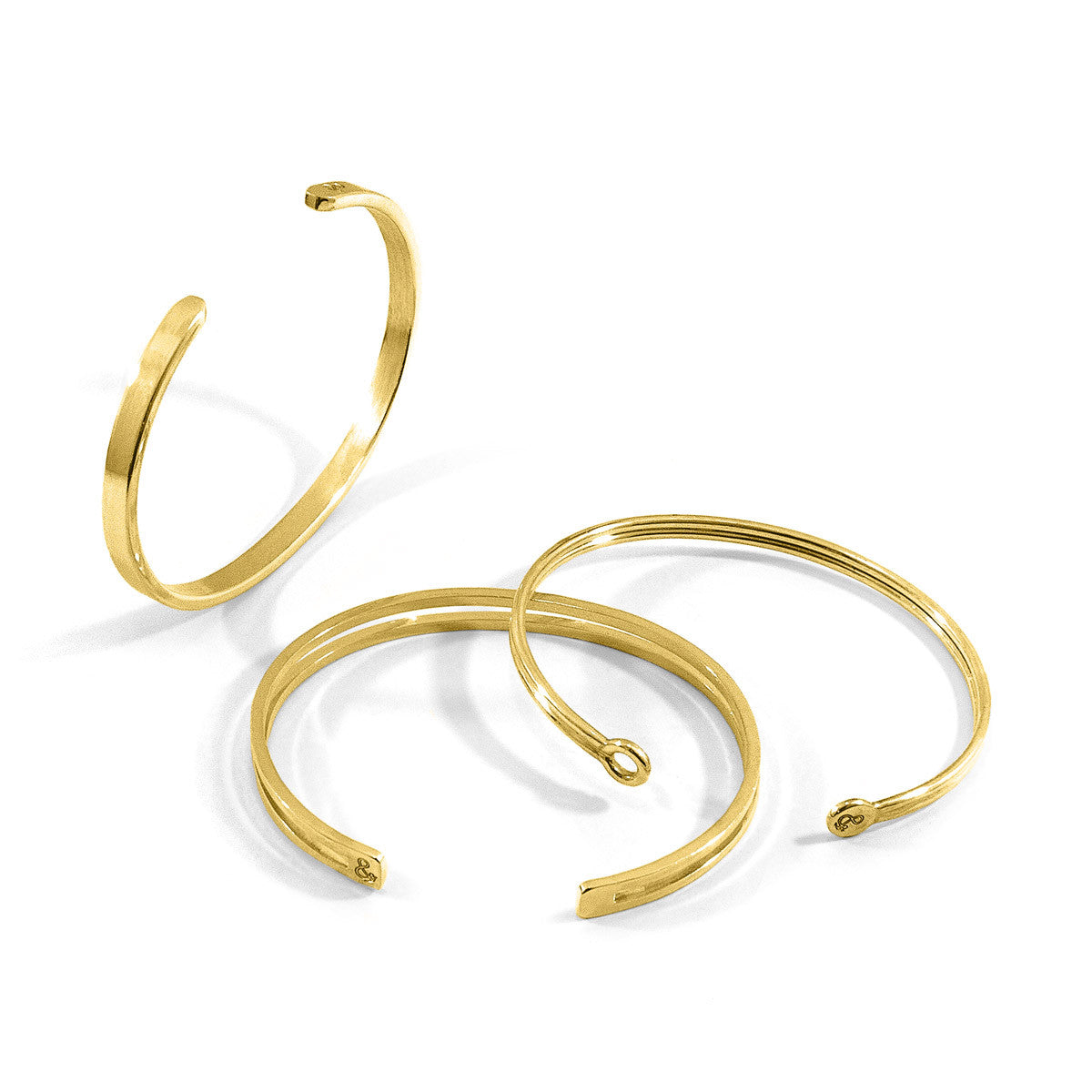 Brazalete Reynolds Element Midi geométrico de oro amarillo de 9 quilates