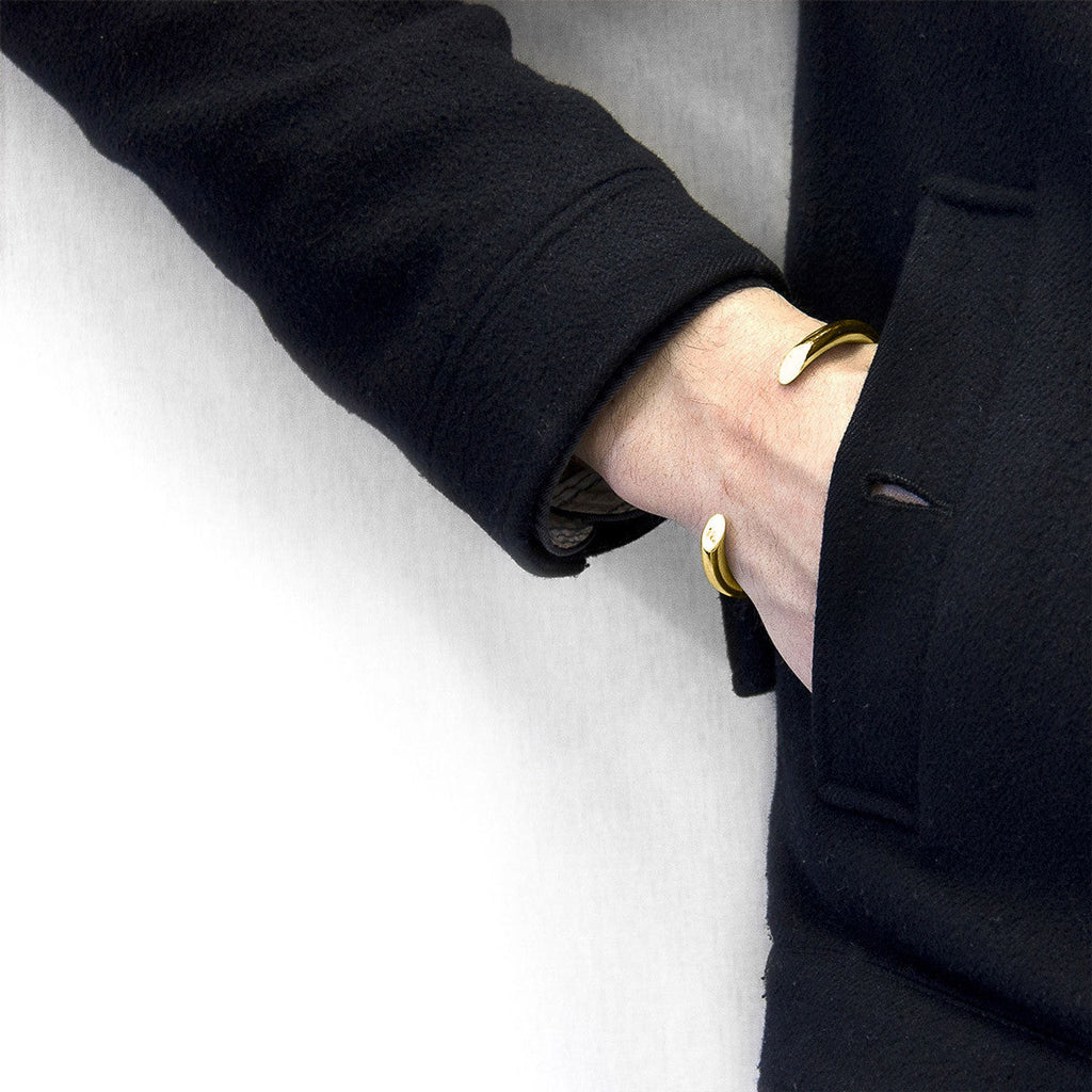 Samson Round Maxi Wayfarer 9ct Yellow Gold Bangle