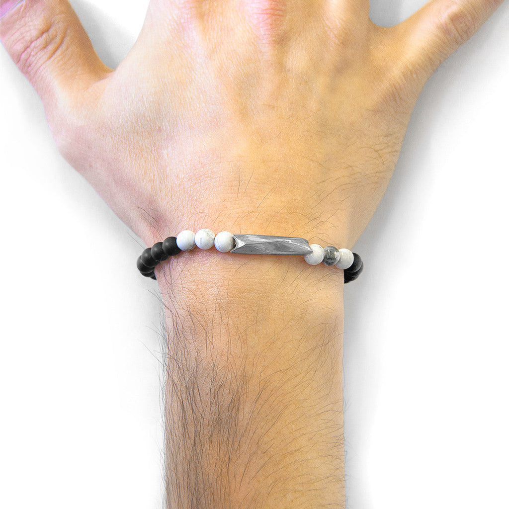 Pulsera de howlita blanca y plata Orinoco