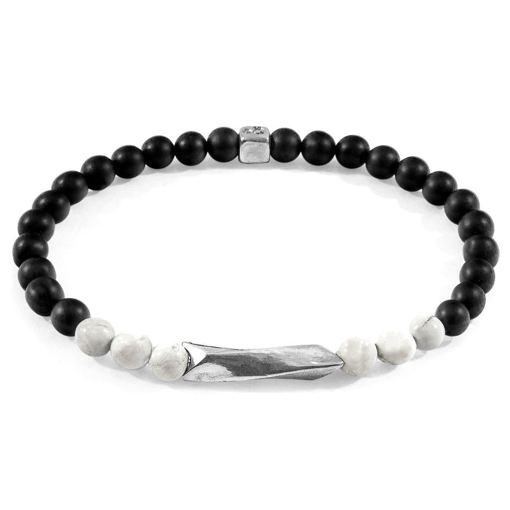Pulsera de howlita blanca y plata Orinoco