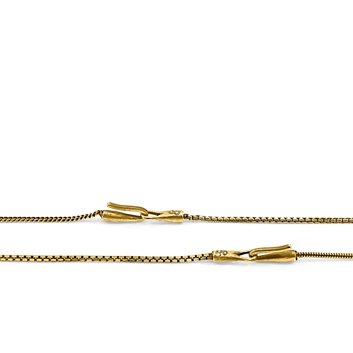 Pulsera SKINNY de cadena de oro amarillo de 9 quilates con diseño de vela latina