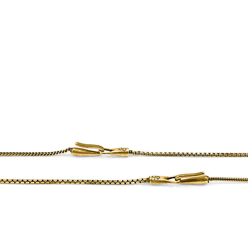 Lateen Sail 9ct Yellow Gold Chain SKINNY Bracelet