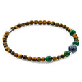 Brown Tigers Eye, Green Jade and Blue Sodalite Frederick Silver and Stone SKINNY Bracelet