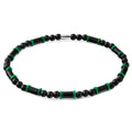 Black Turquoise, Green Agate and Black Ebony Wood Samuel Silver and Stone SKINNY Bracelet