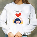 Love printed long sleeved hoodie