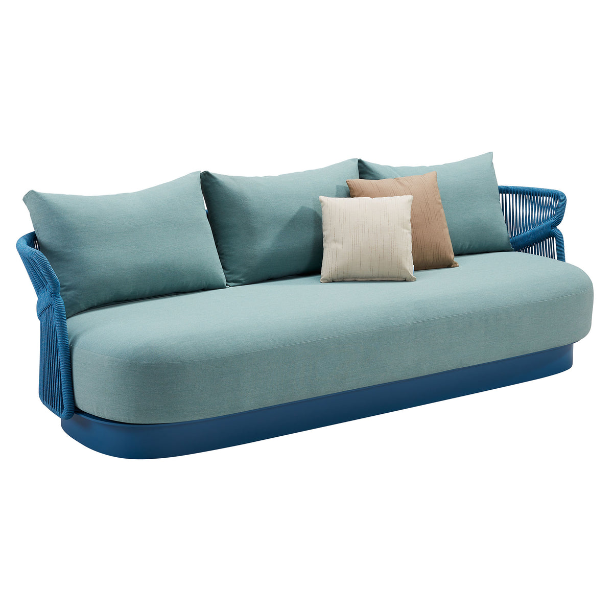 HIGOLD Aio 5-Seater Teak Outdoor Conversation Sofa Set With 8 Inch Thickness Cushions