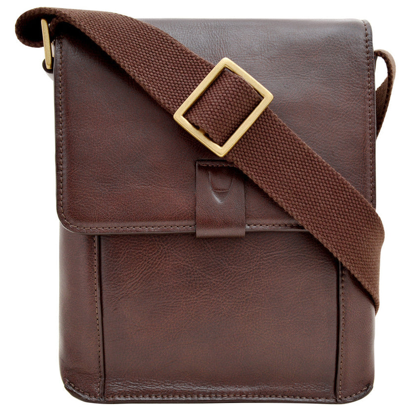Aiden Torebka typu crossbody z prawdziwej skóry – męska/damska listonoszka / torba podróżna / torba na iPada 10,5"